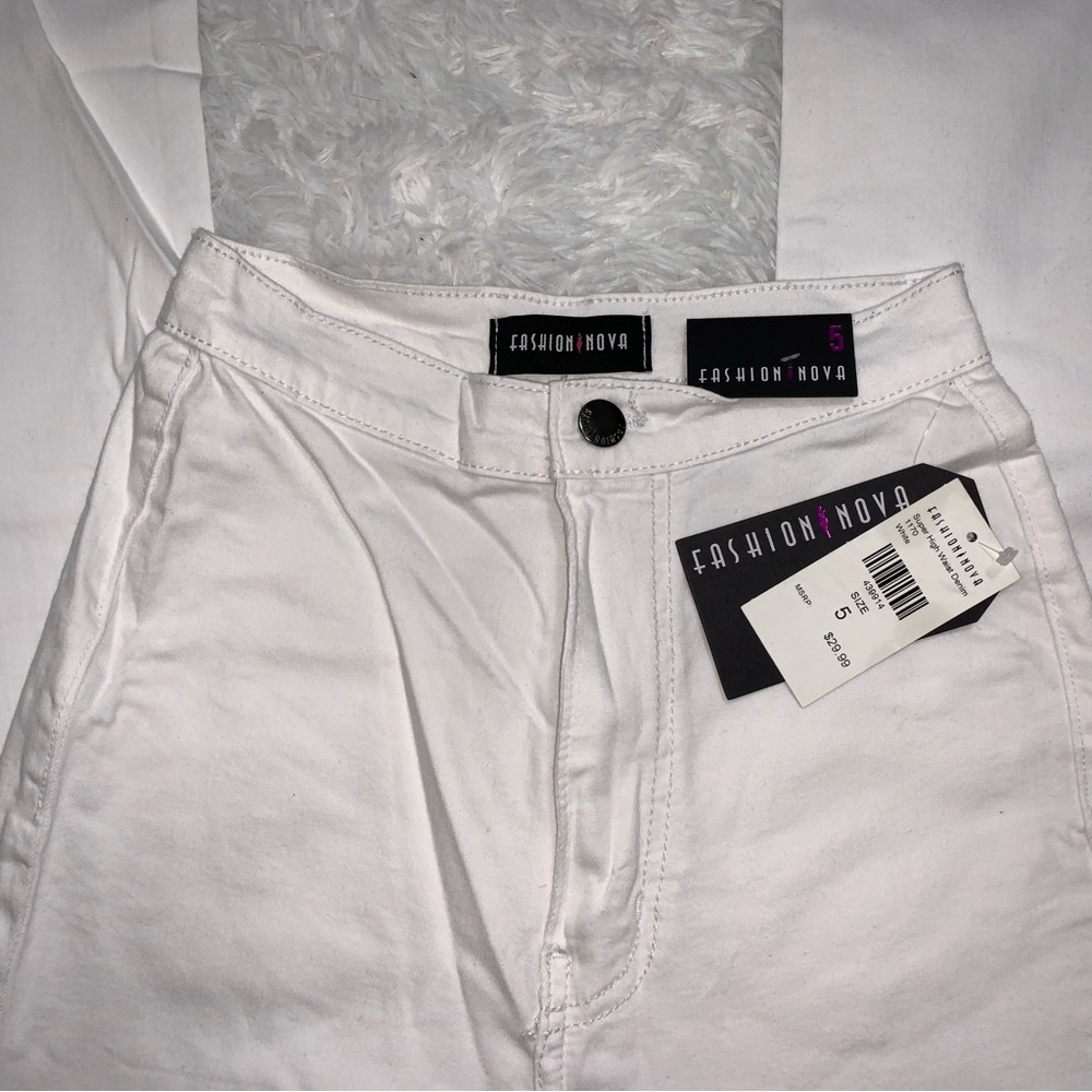 White High Waisted Skinny Jeans